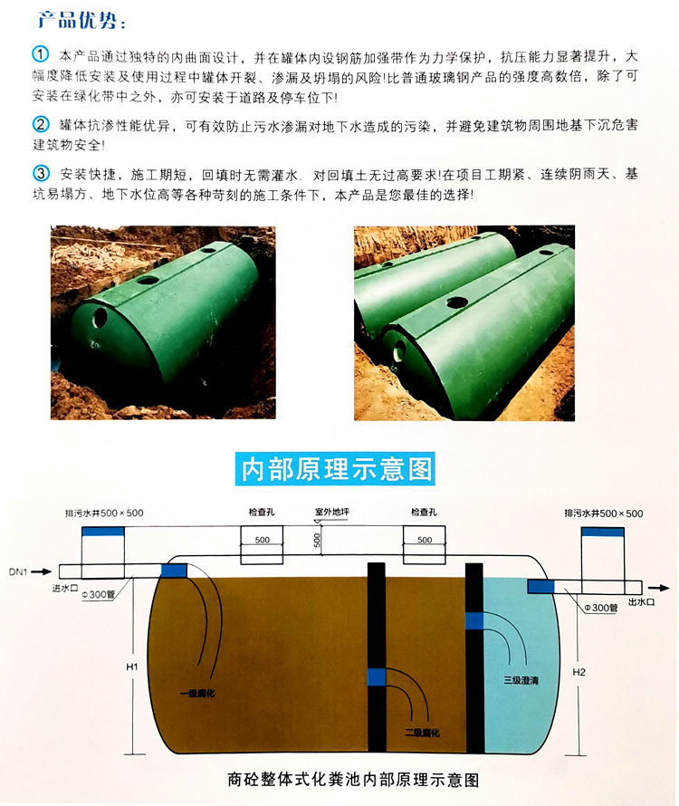 六枝特玻璃钢化粪池